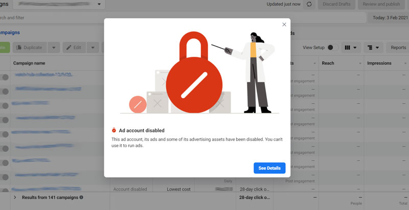 Meta Ads Account suspended digital praveen
